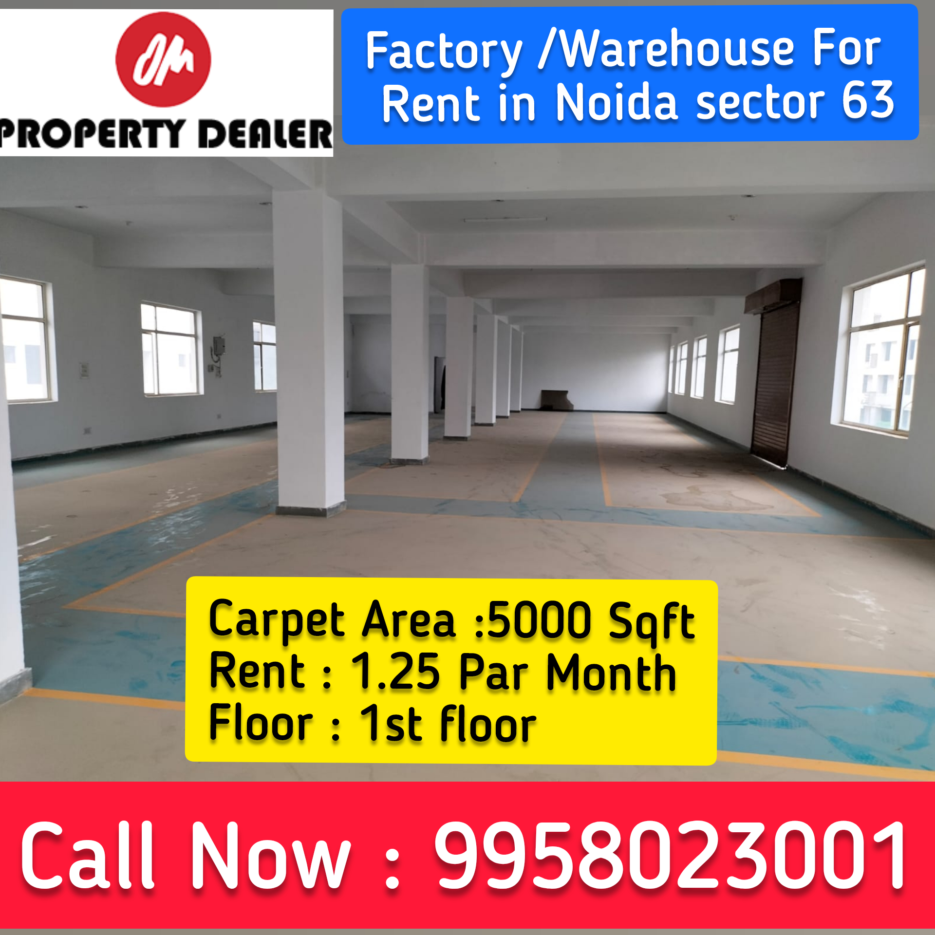 Warehouse for rent in Noida sector 63 Noida 