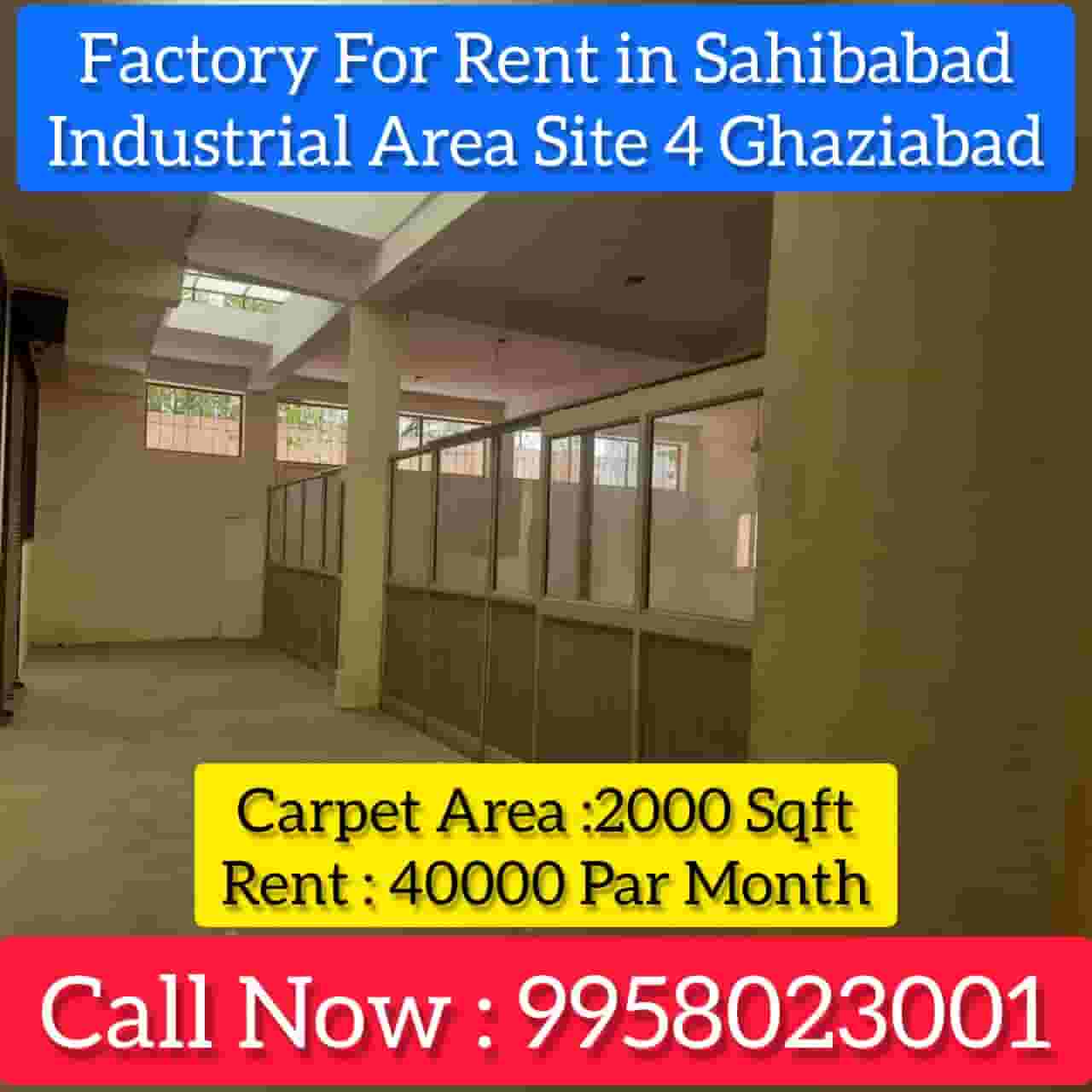 Factory for Rent in Sahibabad Industrial Area 
