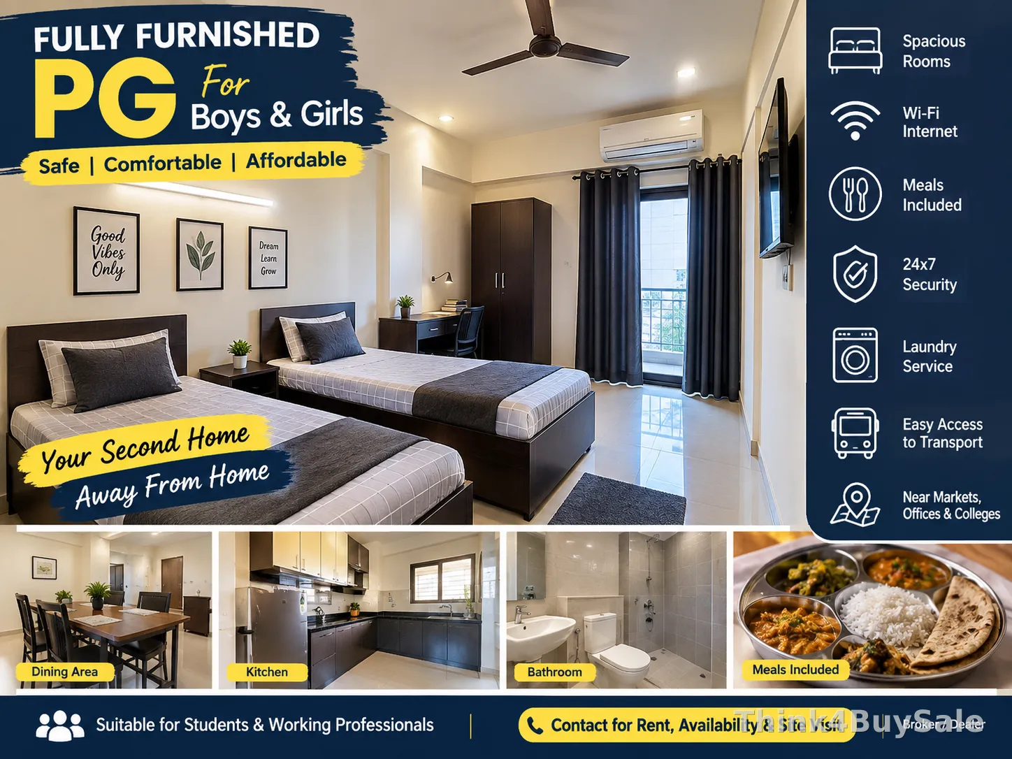 1,500 sq.ft PG / Hostel for Rent in Sector 51, Noida