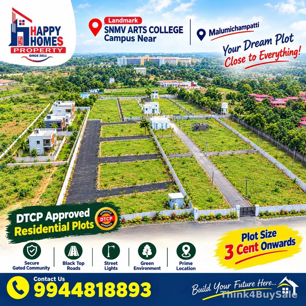 1,767 sq.ft Residential Plot for Sale in Happy Homes, Coimbatore